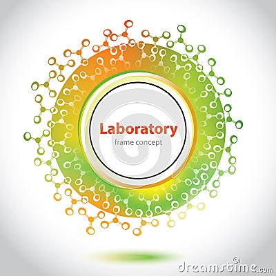Abstract medical laboratory emblem - circle element Vector Illustration