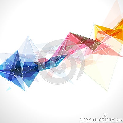 Abstract mesh colorful with lines template, vector & illustration Vector Illustration