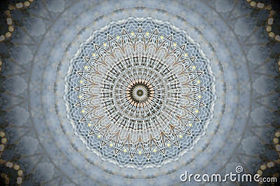 Abstract mesh grid net mandala Stock Photo