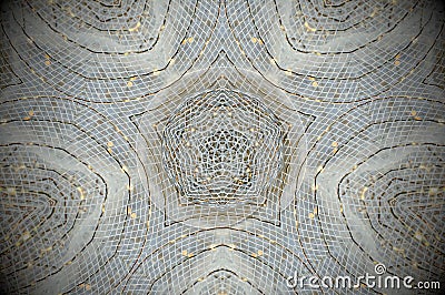 Abstract mesh grid net mandala Stock Photo