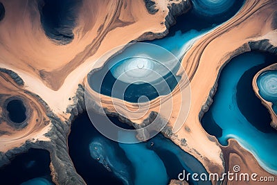 Abstract mesmerizing patterns image generated by Ai Stock Photo