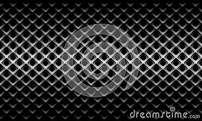 Abstract metal square mesh black shadow background texture vector Vector Illustration