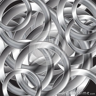 Abstract metallic circles vector design Stock Photo