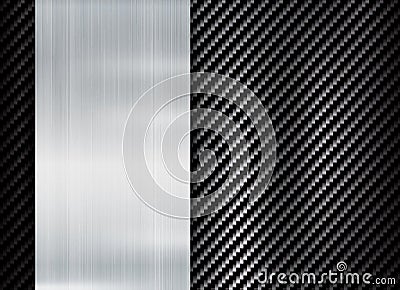 Abstract metallic frame carbon kevlar texture design template background Vector Illustration