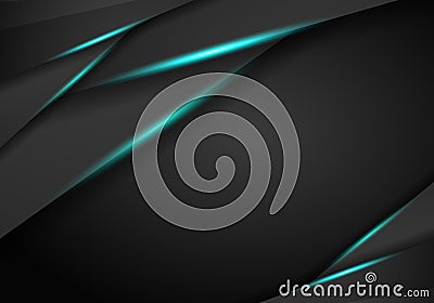 abstract metallic modern Blue black frame design innovation concept layout background. Vector Illustration