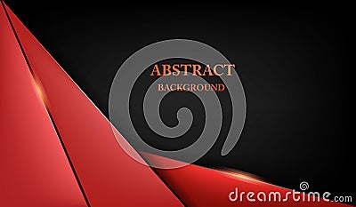 Abstract metallic red black frame layout design tech innovation concept background Vector Illustration