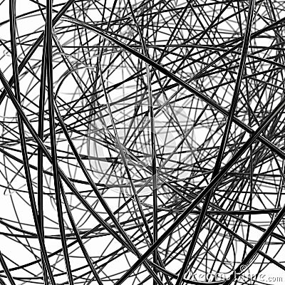 Abstract metallic wires Stock Photo