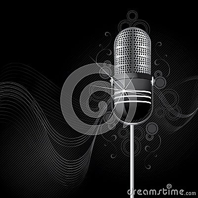 Abstract Mic Vector Illustration