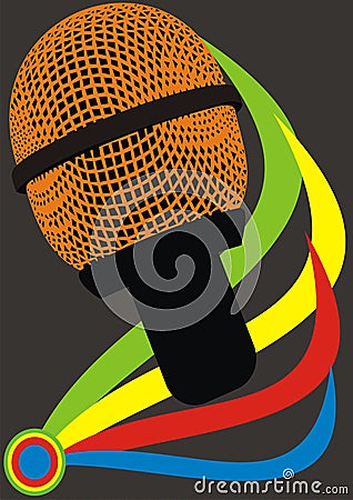 Abstract microphone Vector Illustration