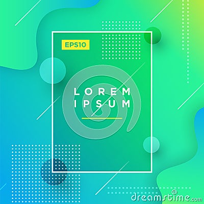 Abstract Minimal geometric vector multicolored background with shadow, dots and lines. Dynamic shapes composition. Eps10 vector Vector Illustration