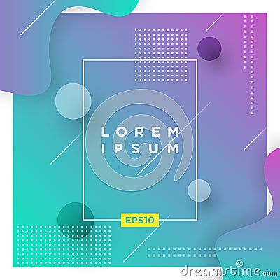 Abstract Minimal geometric vector multicolored background with shadow, dots and lines. Dynamic shapes composition. Eps10 vector Vector Illustration