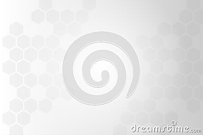 Abstract and minimal grey background with shape of hexagon. Technology concept with free space for edit and insert. Stock Photo
