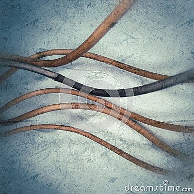 Abstract minimal vintage background blue shades wooden sticks Stock Photo