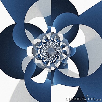 Abstract Mirrored Fractal Stock Photo