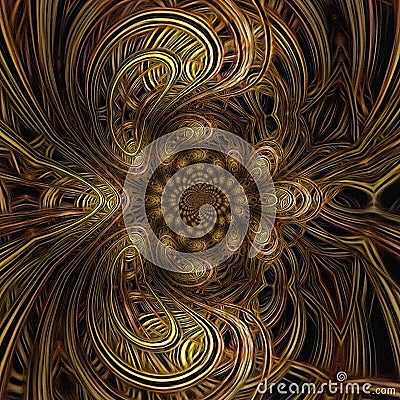 Abstract Mirrored Fractal Stock Photo