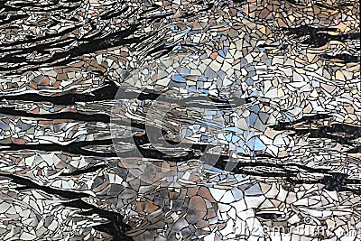 Abstract mirror in mosaic Stock Photo