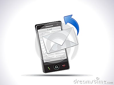 Abstract mobile mail icon Vector Illustration