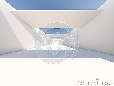Abstract modern architecture background, empty white open space Stock Photo