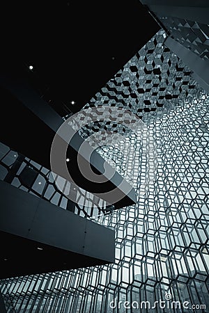 Abstract modern architecture background interior Editorial Stock Photo