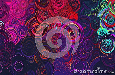 Abstract Modern art circles swirl colorful pattern Stock Photo