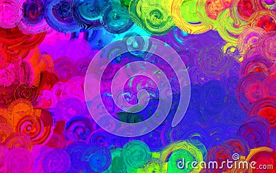 Abstract Modern art circles swirl colorful pattern Stock Photo