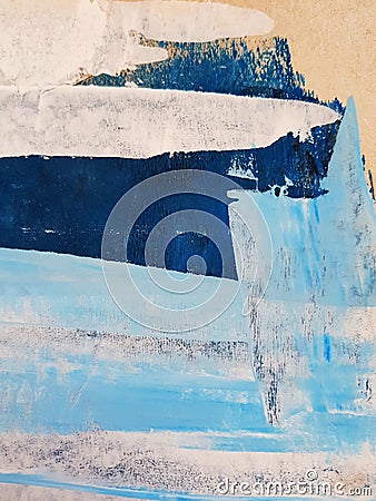 Abstract Art Painting sea. Modern art. Contemporary art Stock Photo