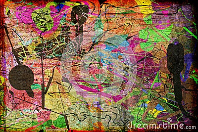 Abstract Modern Art Textured Stock Photo