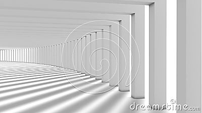 Abstract Modern Background, Columns Hall Cartoon Illustration