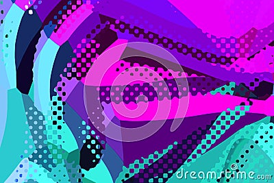 Abstract modern background. Creative colorful forms and shapes. Geometric pattern. Green, blue and purple bright graphic texture Stock Photo