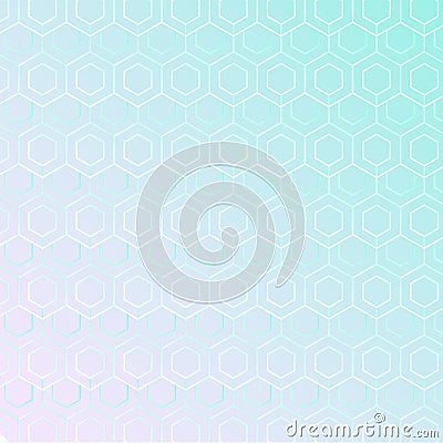 Abstract Modern Background with Hexagon. Geometric pattern with Blur Sweet Dreamy Gradient Color Background. For Your Vector Illustration