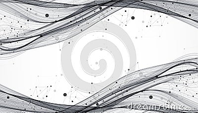 Abstract background with many intersecting lines. Hand drawn vector. Vector Illustration