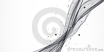Abstract background with many intersecting lines. Hand drawn vector. Vector Illustration