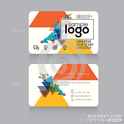 Abstract Modern Business card Template Vector Illustration