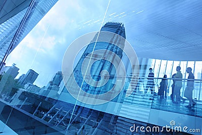 Abstract modern city background Stock Photo