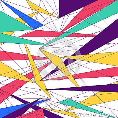 Abstract modern colorful lines triangle futuristic trendy design Vector Illustration