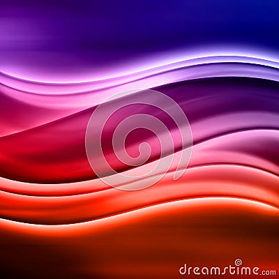 Abstract modern colorful wave Cartoon Illustration