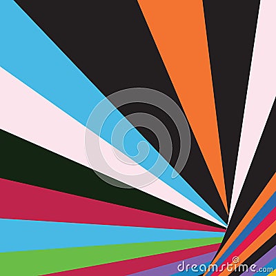 Abstract Modern Elegant Colorful Geometric Stripe Sun Burst Business Background Vector Illustration