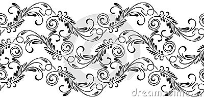 Abstract modern fancy flourish vector border design Vector Illustration