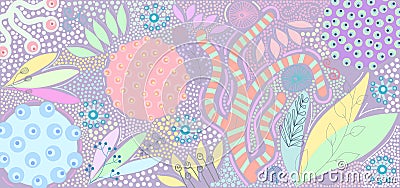 Abstract color fun cartoon texture template for Doodle modern background Cartoon Illustration