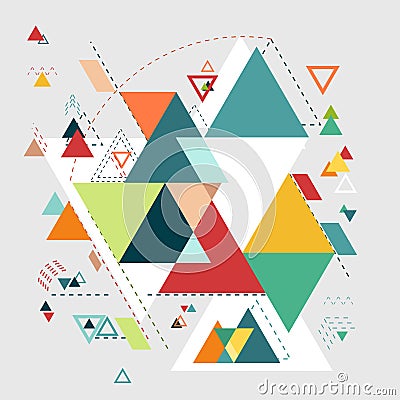 Abstract modern geometric background, triangle mosaic Vector Illustration
