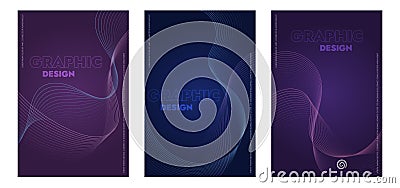 Abstract Modern Gradient Waves Poster Cover Background. Vector Illustration Vector Illustration