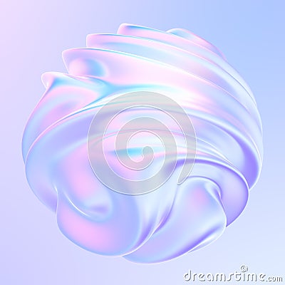 Abstract modern graphic 3D element with flowing liquid shapes Stock Photo