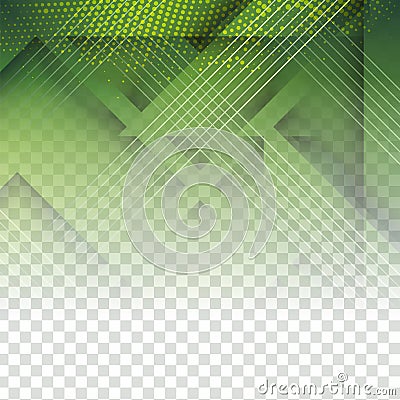 Abstract modern green technological geometric background Vector Illustration