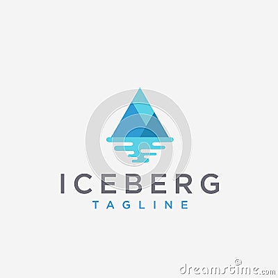 Abstract modern Iceberg logo icon vector template Vector Illustration