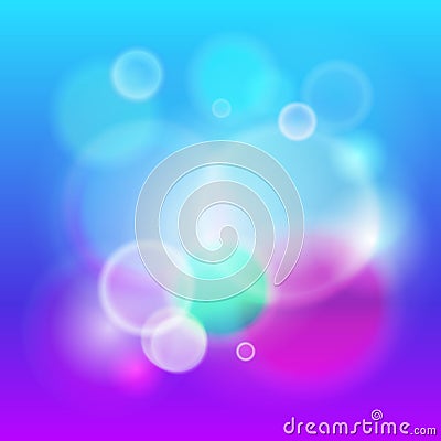 Abstract modern lights background defocused and gradient texture. Blue and pink color blurred backdrop. Vivid design. Vector Vector Illustration