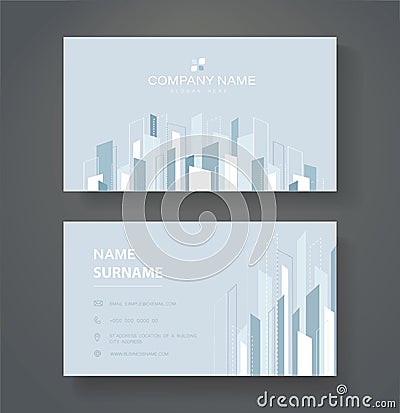 Abstract modern line double sided business card template vector eps10 Vector Illustration