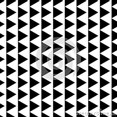 Abstract modern minimal black and white monochrome geometry vertical triangle zig-zag grid texture background Stock Photo