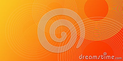 Abstract modern orange yellow white banner background gradient color. Yellow and orange gradient with circle halftone pattern curv Stock Photo