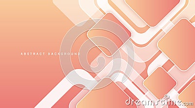 Abstract modern overlay square geometric pattern background with shadow decoration. Minimal style transparent rounded square shape Vector Illustration