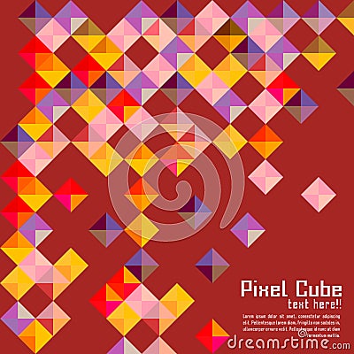 Abstract modern pixel background Vector Illustration